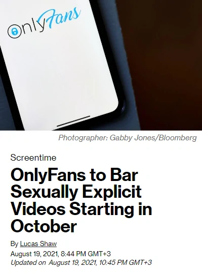 Mas OnlyFans não iria proibir conteúdo pornográfico no futuro?